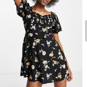 Miss Selfridge Milkmaid fit and flare mini